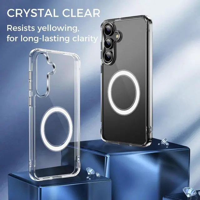 Alt view image 7 of 7 - Liquid Crystal MagFit Compatible with Samsung S26U Case Cover - Clear, Fit for MagSafe, Shock Absorption Bumper, Soft Flexible TPU, Anti-Drop, Anti-Fingerprint, 360° Shockproof