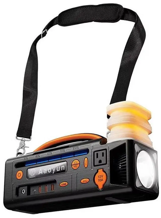 Main image of Portable Power Station | 300W Pure Sine Wave Inverter | 296Wh Battery Backup for Camping & Emergency | Type-C & Solar Charging