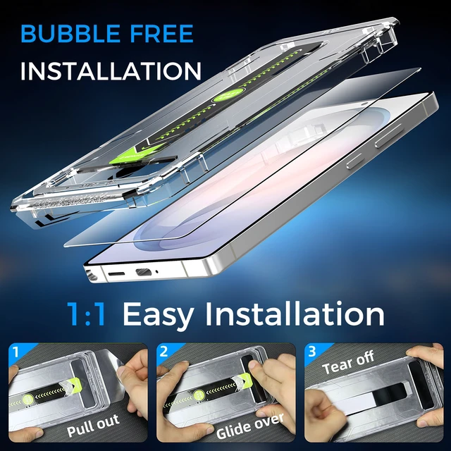 Alt view image 3 of 7 - Screen Protector for Various Samsung Galaxy S26 models, Tempered Glass, Crystal Clear HD Display, Auto-Alignment Install, Bubble Free, Case Friendly, 9H Hardness, Scratchproof