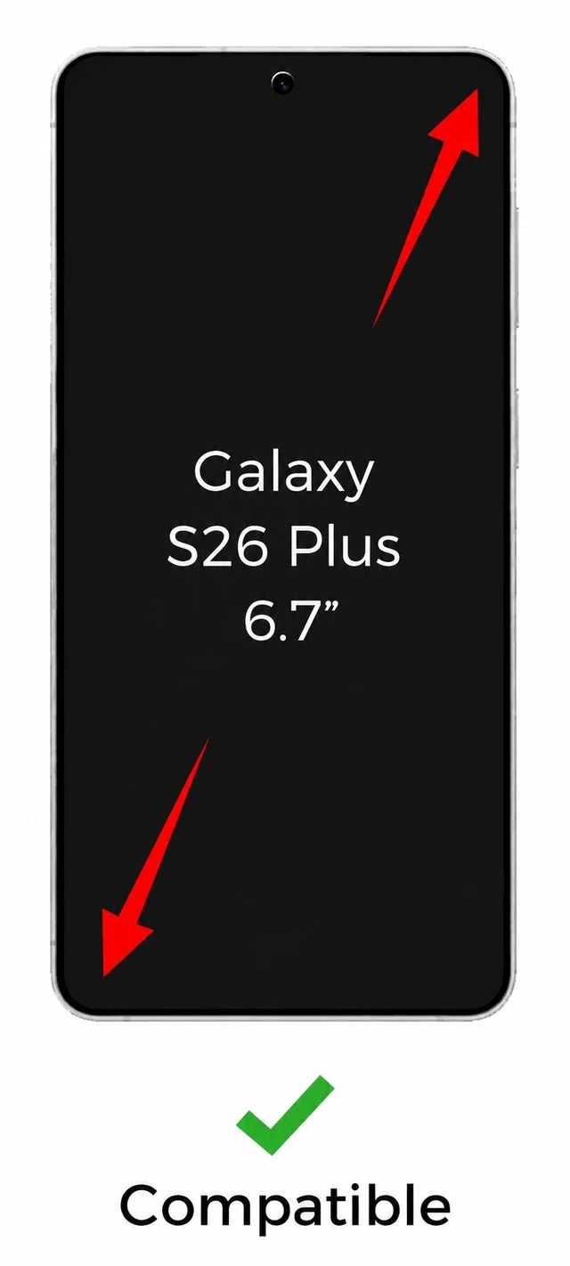 Alt view image 2 of 7 - Screen Protector for Various Samsung Galaxy S26 models, Tempered Glass, Crystal Clear HD Display, Auto-Alignment Install, Bubble Free, Case Friendly, 9H Hardness, Scratchproof Galaxy S26+