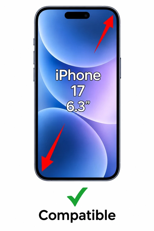 Alt view image 2 of 7 - Screen Protector for Apple Iphone 17, Tempered Glass, Crystal Clear HD Display, Auto-Alignment Install, Bubble Free, Case Friendly, 9H Hardness, Scratchproof
