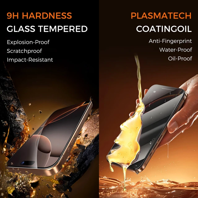 Alt view image 4 of 7 - Screen Protector for Apple iPhone 17 Pro, Tempered Glass, Crystal Clear HD Display, Auto-Alignment Install, Bubble Free, Case Friendly, 9H Hardness, Scratchproof iPhone 17 Pro