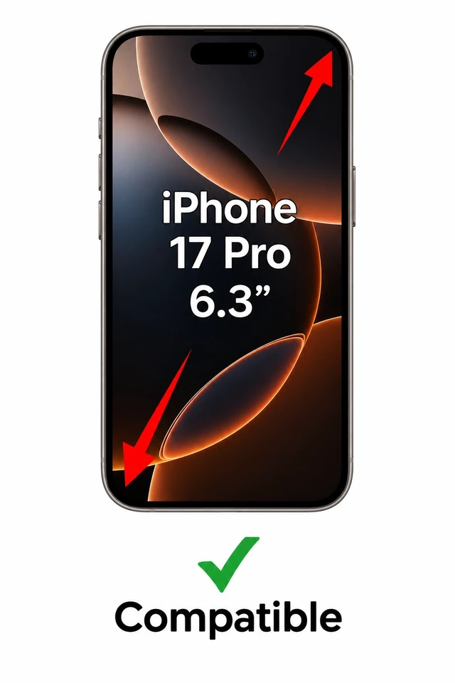 Alt view image 2 of 7 - Screen Protector for Apple iPhone 17 Pro, Tempered Glass, Crystal Clear HD Display, Auto-Alignment Install, Bubble Free, Case Friendly, 9H Hardness, Scratchproof iPhone 17 Pro