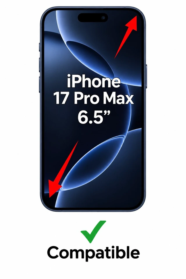 Alt view image 2 of 7 - Screen Protector for Apple iPhone 17 Pro Max, Tempered Glass, Crystal Clear HD Display, Auto-Alignment Install, Bubble Free, Case Friendly, 9H Hardness, Scratchproof iPhone 17 Pro Max
