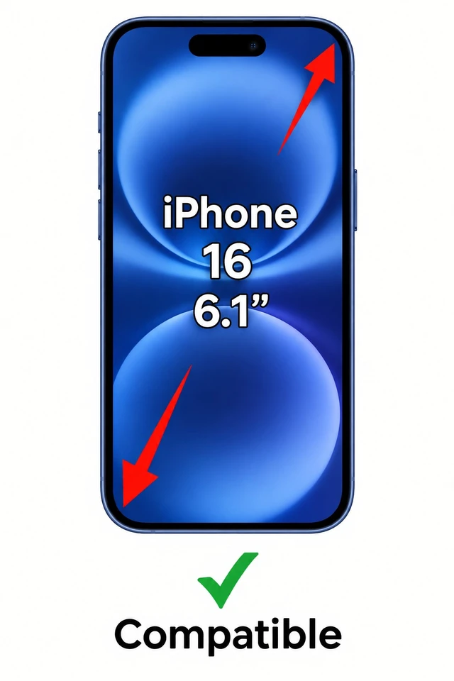 Alt view image 2 of 7 - Screen Protector for Apple iPhone 16, Tempered Glass, Crystal Clear HD Display, Auto-Alignment Install, Bubble Free, Case Friendly, 9H Hardness, Scratchproof iPhone 16