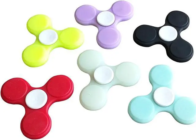Alt view image 7 of 7 - Fluorescent Tri-vane Fidget Spinner, glowing in dark surrounding, Durable Bearing, 1 Min Spin, help to improves attention, behavior regulation, emotional control, memory, organizational skills.