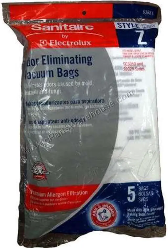 Main image of Eureka Electrolux Sanitaire Paper Bag, Stlye Z A&H 5 Pk #63881A-10