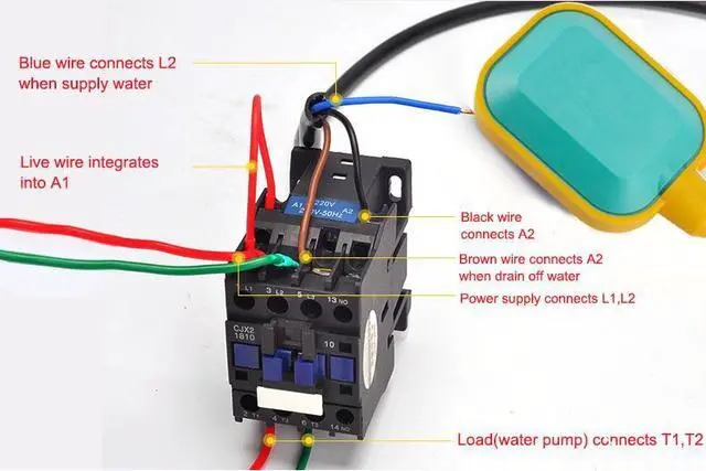 Alt view image 6 of 7 - ELECALL Water Level Controll Liquid Float Switch Contactor Sensor 5m Cable