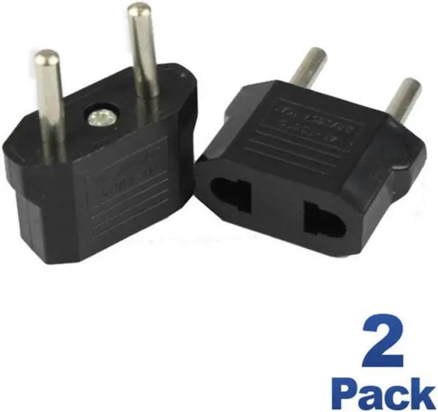 Main image of 2 Pack Plug Adapter Converts USA to EURO 2 plug to 2 prong