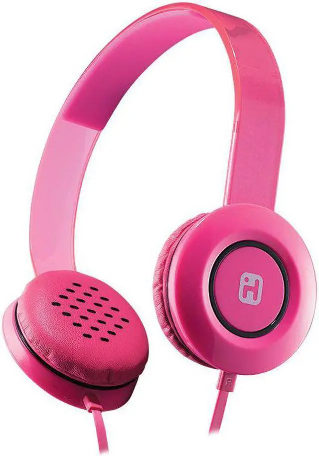 Alt view image 2 of 2 - iHome Sleek Stylish Comfortable Stereo Headphones with Flat Cable - Pink IB35PNC