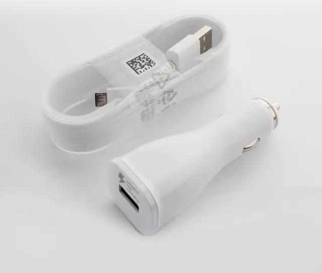 Alt view image 2 of 2 - Samsung Data & Charger Travel Cable 3 Feet + Galaxy Edge Note Fast Car Charger - (White) - OEM