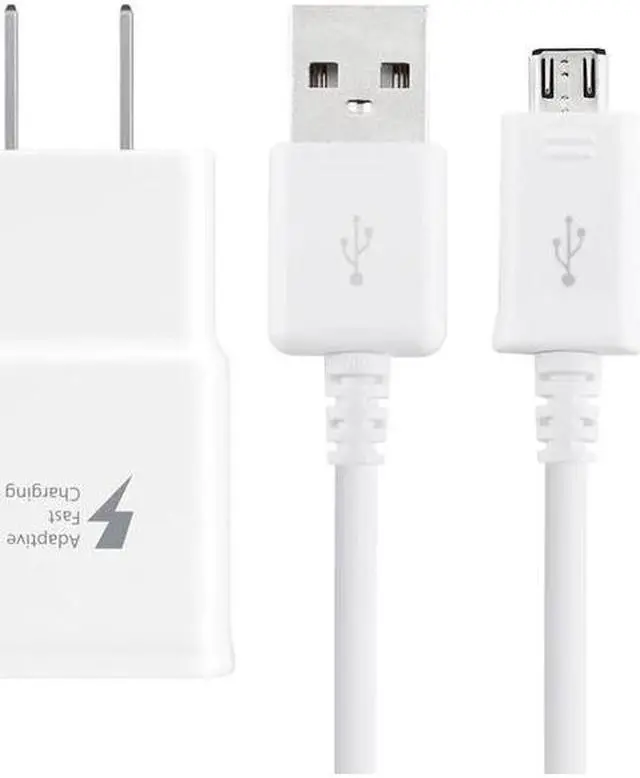 Alt view image 2 of 2 - Samsung USB Travel Data & Charger Cable + Home Travel Charging Adapter (White) - OEM