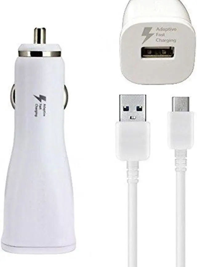 Main image of Samsung Galaxy S6 S6 Edge S7 S7 Edge Note 4 Note 5 Fast Charge Car Charger White