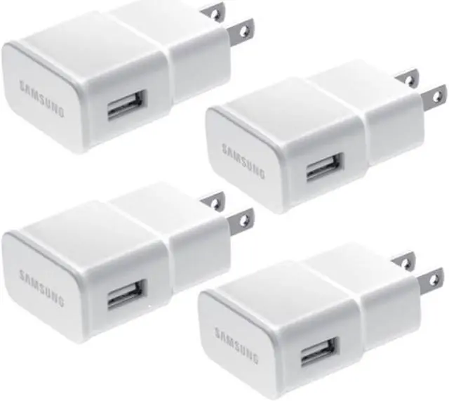 Main image of Samsung Wall Charger Home Travel Charging Adapter for Samsung Smartphones (White) -  4 Pack - Non Retail Packing - OEM