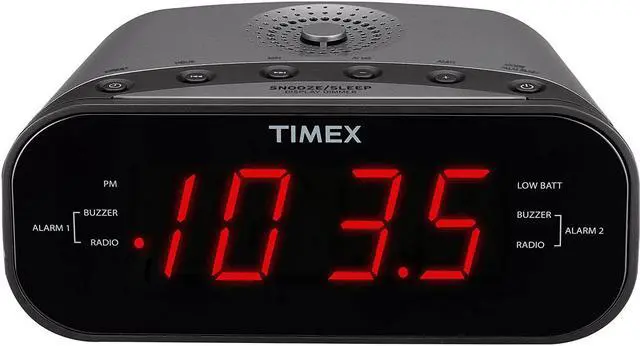 Main image of Timex T231GY AM/FM Dual Alarm Clock Radio with 1.2-Inch Red Display and Line