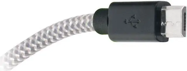 Main image of iEssentials Tangle-Free USB Type-A Male to Micro-USB Male Charge & Sync Cable 8"