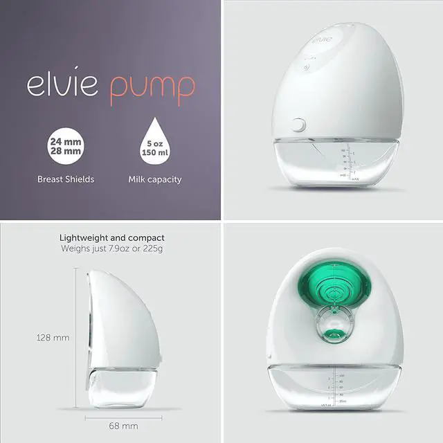 Alt view image 3 of 4 - Elvie Double Electric Wearable Smart Breast Pump | Silent Hands-Free Portable Breast Pump That Can Be Worn in-Bra with App 2-Modes & Variable Suction | Baby Registry Breast Feeding Essentials