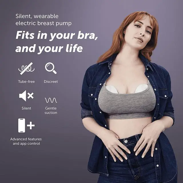 Alt view image 2 of 4 - Elvie Double Electric Wearable Smart Breast Pump | Silent Hands-Free Portable Breast Pump That Can Be Worn in-Bra with App 2-Modes & Variable Suction | Baby Registry Breast Feeding Essentials