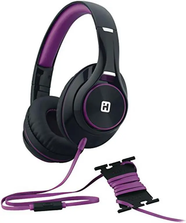 Main image of iHome In-Line Remote Padded Ear and Headband Flat Cable Headphones - IB42BUC