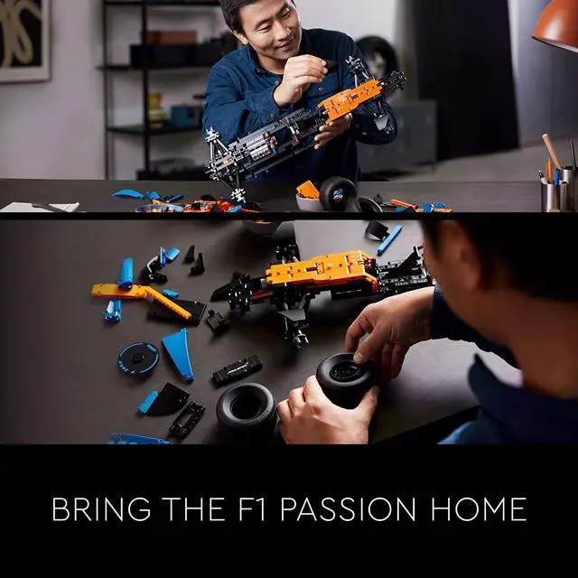 Alt view image 3 of 6 - LEGO Technic McLaren Formula 1 Race Car 42141 Model Building Kit for Adults; Build a Replica Model of The 2022 McLaren Formula 1 Race Car (1,432 Pieces)