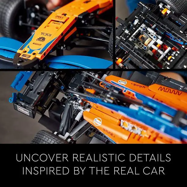 Alt view image 4 of 6 - LEGO Technic McLaren Formula 1 Race Car 42141 Model Building Kit for Adults; Build a Replica Model of The 2022 McLaren Formula 1 Race Car (1,432 Pieces)