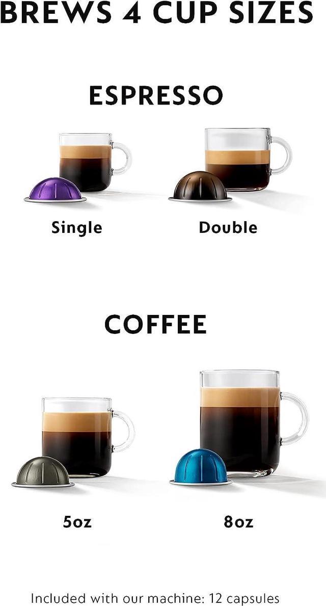 Alt view image 3 of 3 - Nespresso Vertuo Coffee and Espresso Maker - Black Matte Rose Gold