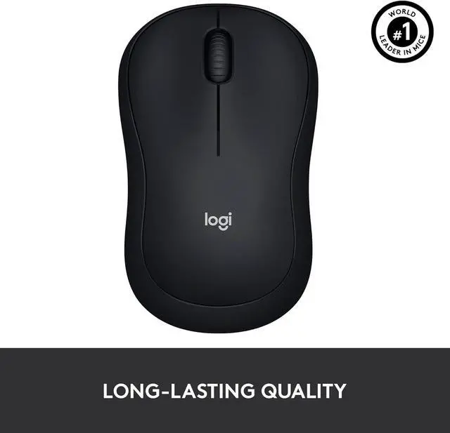 Alt view image 3 of 4 - Logitech M185 Wireless Mouse, 2.4GHz with USB Mini Receiver, 12-Month Battery Life, 1000 DPI Optical Tracking, Ambidextrous, Compatible with PC, Mac, Laptop - Black