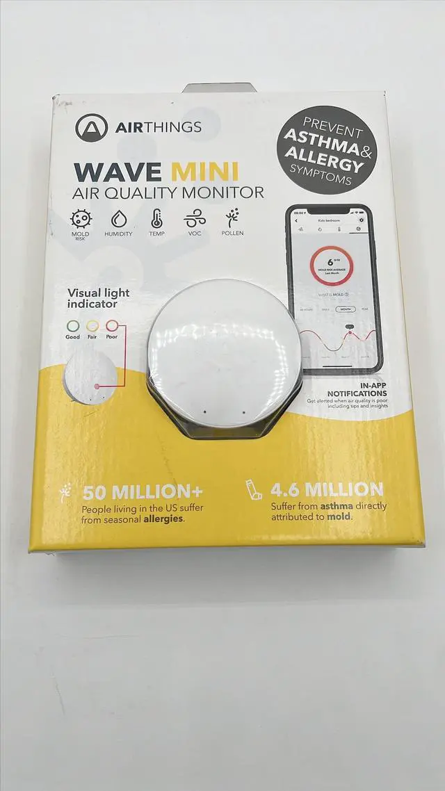 Alt view image 2 of 2 - Airthings-292 Wave Mini - Indoor Air Quality - Chemicals (TVOCs), Humidity, Temperature