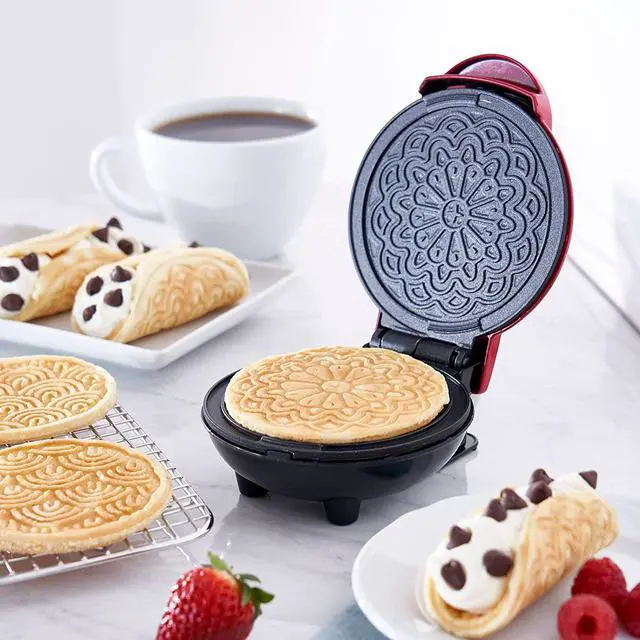 Alt view image 2 of 3 - Dash Mini Pizzelle Maker - Metallic Rose Gold