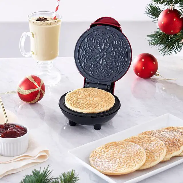 Main image of Dash Mini Pizzelle Maker - Metallic Silver