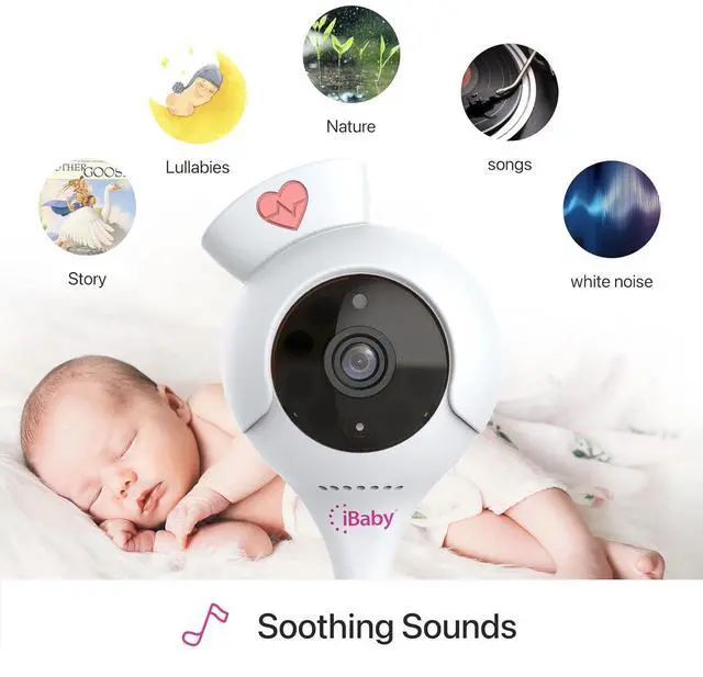 Alt view image 5 of 5 - iBaby Smart Baby Breathing Monitor - with Camera and Audio, Tracking Baby's Breathing, Sleeping, Movement. I2 Wi-Fi Video Baby Monitor, Contactless, Work with Smartphone,