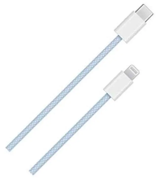 Alt view image 2 of 2 - Apple Braided USB-C to Lightning Cables 1m - Blue