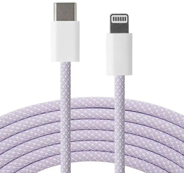 Alt view image 2 of 2 - Apple Braided USB-C to Lightning Cables 1m - Purple
