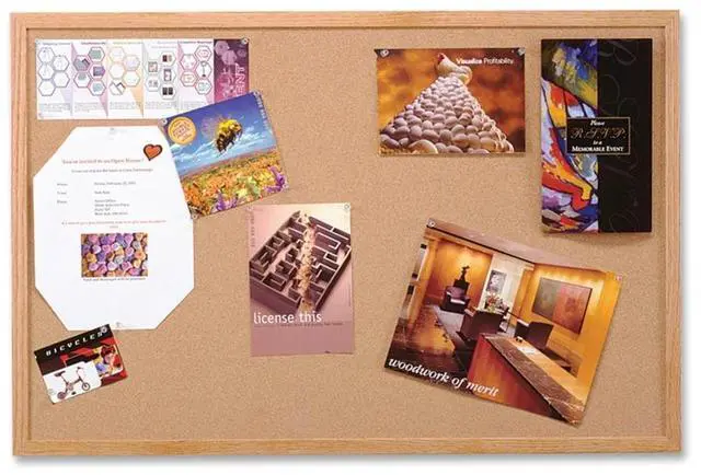 Main image of Ghent Bulletin Board,Cork,Wood Frame,72x48  WK46