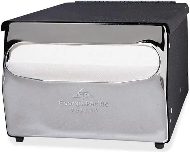 Alt view image 3 of 14 - Georgia-Pacific MorNap Cafeteria Model Napkin Dispenser - Steel - Black
