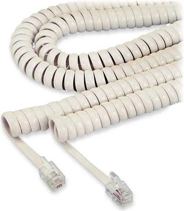 Alt view image 2 of 12 - Softalk Coiled Phone Cord Plug/Plug 25 ft. Ivory 42265