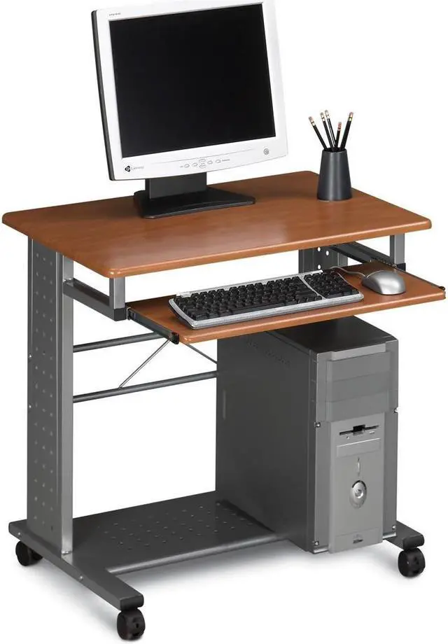 Alt view image 2 of 12 - Mayline Empire Mobile PC Cart 29-3/4w x 23-1/2d x 29-3/4h Medium Cherry 945MEC