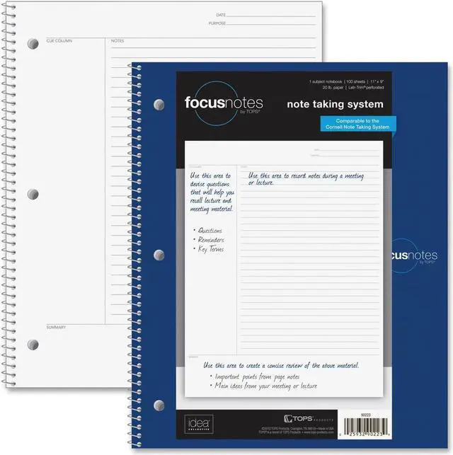 Main image of TOPS FocusNotes Notebook, 11inch x 9inch, White, 100 SH