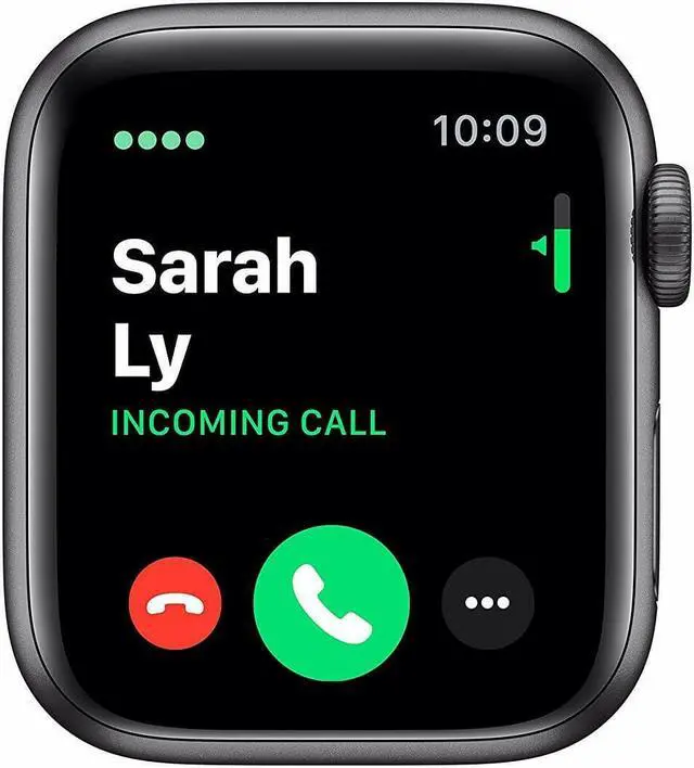 Alt view image 3 of 5 - Apple Watch Series 5 40mm Space Gray Aluminum Case Black Sport Band + Cellular MWWQ2LL/A
