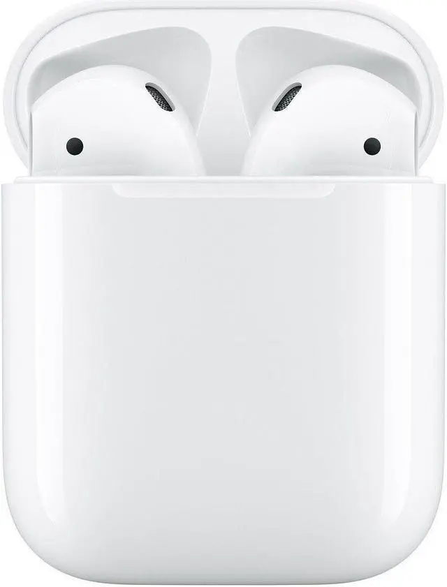 Alt view image 10 of 19 - Apple AirPods 2 White with Charging Case In Ear Headphones MV7N2AM/A