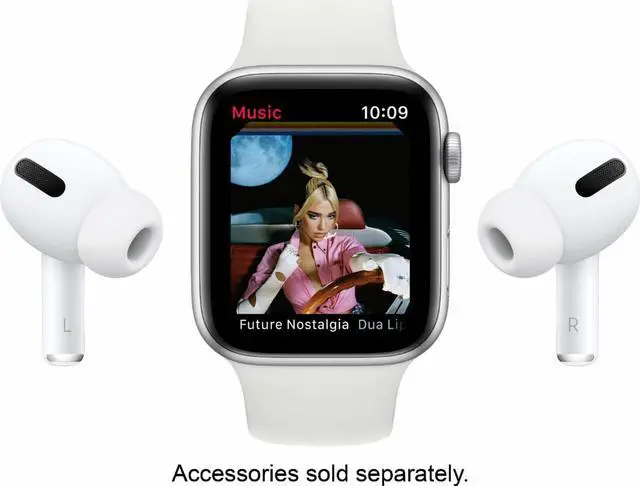 Alt view image 5 of 8 - Apple Watch SE (GPS) 44mm Space Gray Aluminum Case with Black Sport Band - Space Gray MYDT2LL/A