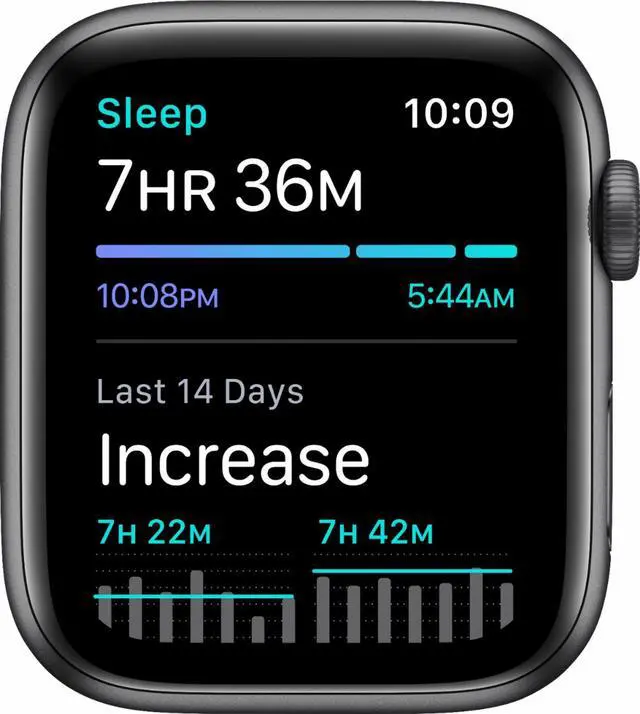 Alt view image 4 of 8 - Apple Watch SE (GPS) 44mm Space Gray Aluminum Case with Black Sport Band - Space Gray MYDT2LL/A