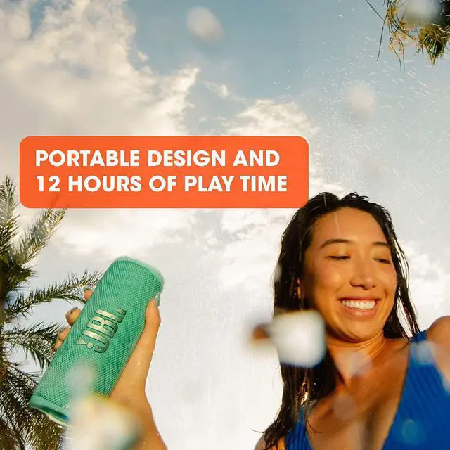 Alt view image 5 of 20 - Flip 6 Portable Bluetooth Splashproof Speaker, Powerful Sound and deep bass, IPX7 Waterproof - Black JBLFLIP6BLKAM