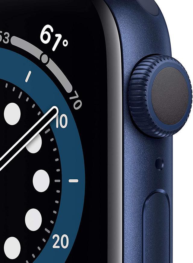 Alt view image 2 of 7 - Apple Watch Gen 6 Series 6 40mm Blue Aluminum - Deep Navy Sport Band MG143LL/A