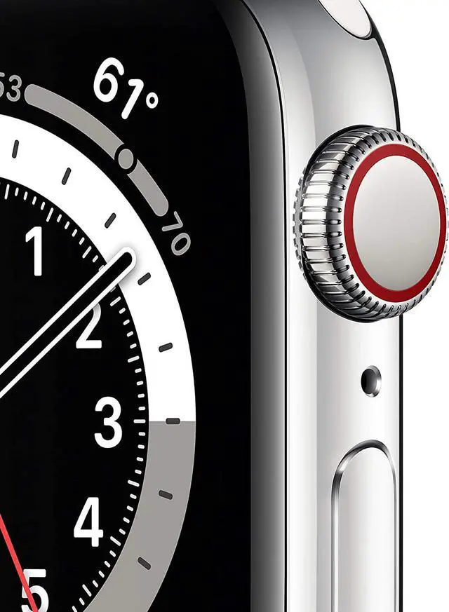 Alt view image 2 of 11 - Apple Watch 40mm Silver Stainless Case with White Sport Band GPS + Cellular M02U3LL/A