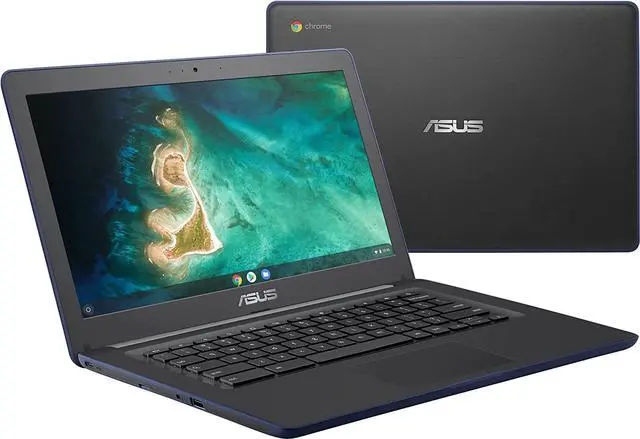 Main image of Asus Chromebook 14" 4GB RAM, 32GB Intel Celeron N3350 - Dark Blue C403NA-WS42-BL