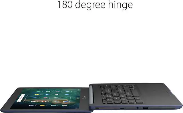 Alt view image 6 of 20 - Asus Chromebook 14" 4GB RAM, 32GB Intel Celeron N3350 - Dark Blue C403NA-WS42-BL