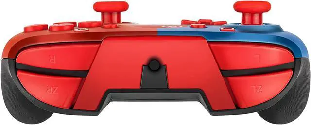 Alt view image 7 of 7 - PDP Gaming Faceoff Deluxe+ Wired Switch Pro Controller - Red/Blue Mario Design 500-134-NA-C1MR-1