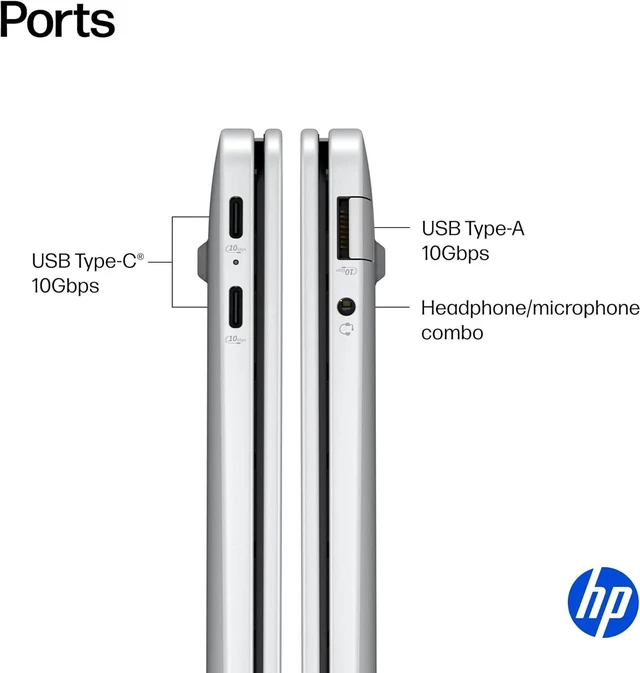 Alt view image 2 of 5 - HP OmniBook 5 14" Touch 2K OLED Snapdragon X Plus X1P-42-100 16GB 512GB SSD - Silver