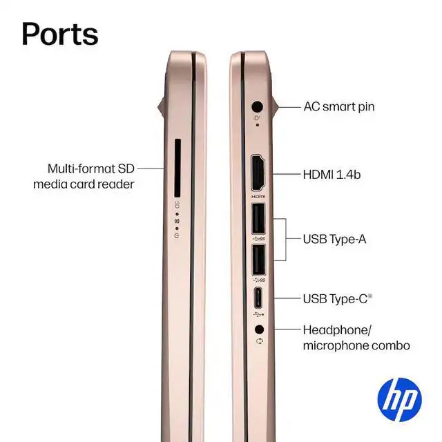 Alt view image 4 of 5 - HP 14" Laptop Intel N150 Processor 4GB Memory 128GB UFS Pale Rose Gold 14-DQ6105DX